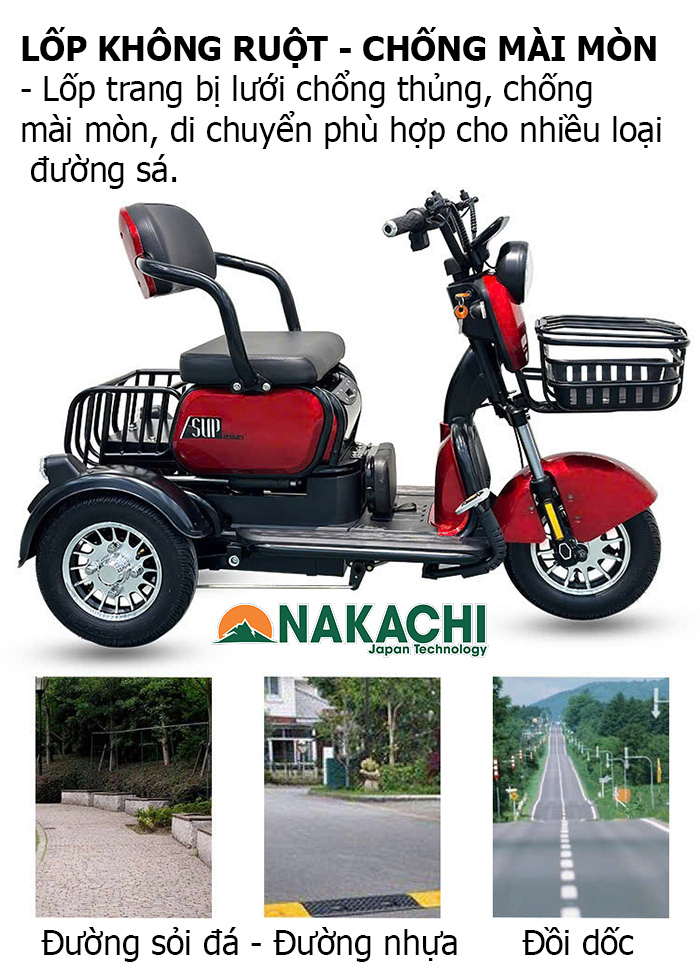 lopps di chuyen nhieu dia hinh khac nhau xe dien 3 banh